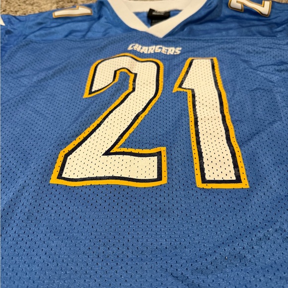 LaDainian Tomlinson youth XL 18/20 light Blue Chargers Jersey #21 vintage Reebok - Picture 3 of 6